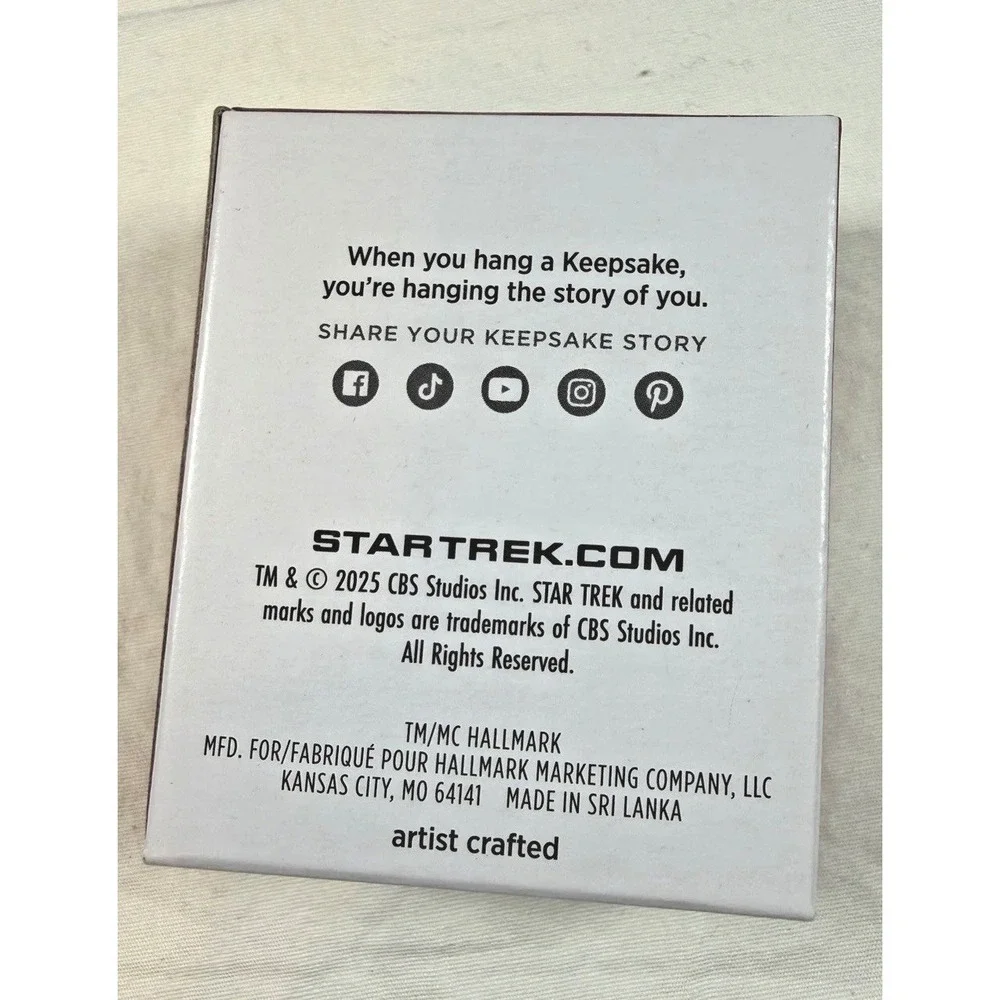 Hallmark Ornament Silver Star Trek Voyager 2025 Keepsake Sci-Fi NEW - Picture 3 of 4